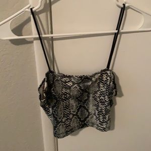 Size small snake skin top